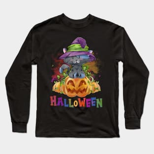 Cat Halloween Long Sleeve T-Shirt